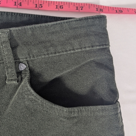 KUT FROM THE KLOTH High Rise Diana Fab Ab Skinny Green Corduroy Pant Size 16W - Picture 8 of 12